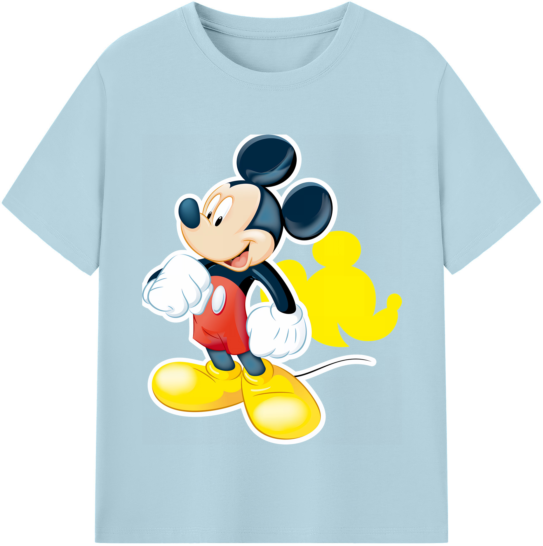 （画像用） ミッキーマウス Mickey Mouse 綿100％半袖Tシャツ（フロントプリント）